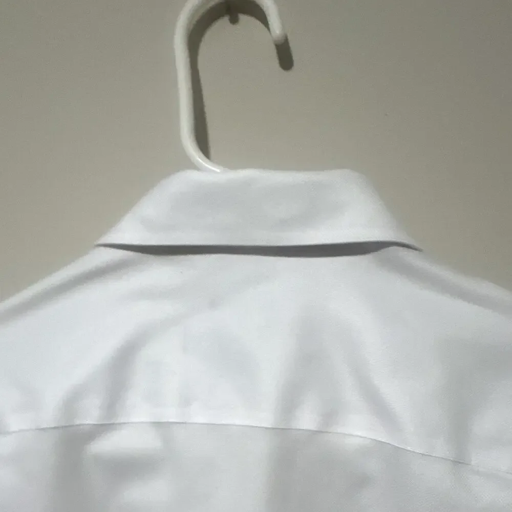 Pronto Uomo Non-Iron Solid White 100% Cotton Dress Shirt 16.5 34/35